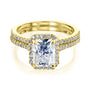 1.8 Carat Moissanite Radiant Capri Bridal Set