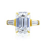 5.7 Carat Moissanite 3-Stone Emerald Pilot Ring