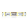 0.85 Carat Moissanite Bea Half Eternity Ring