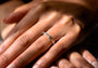different angle of ring on a hand for perspective