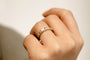 east-west set diamonds - sample on a hand