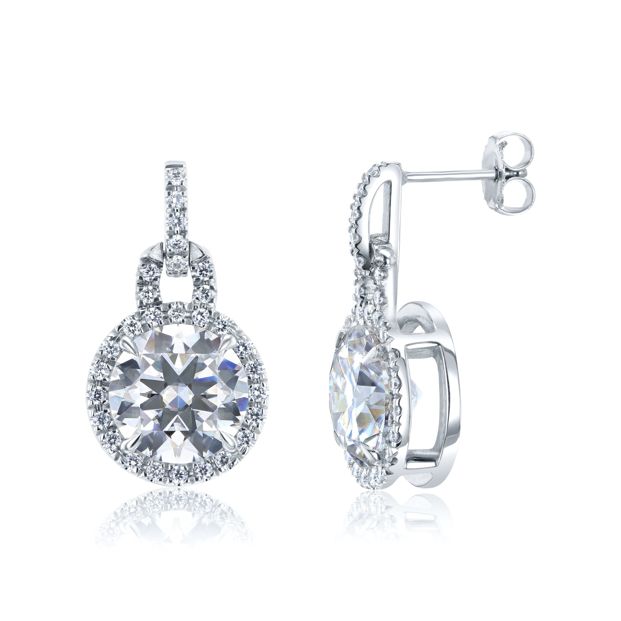 Kobelli 9.5mm Moissanite Dangle Earrings