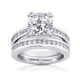3 Carat Moissanite Channel Cheryl Bridal Set
