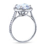 Kobelli Round-cut Moissanite Engagement Ring with Diamond 3 1/3 CTW 14k White Gold (9.5mm)