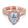 Kobelli Pear Shape Moissanite Halo Bridal Set (2 3/5 CTW) MZ62162PS-ED-R/4.5