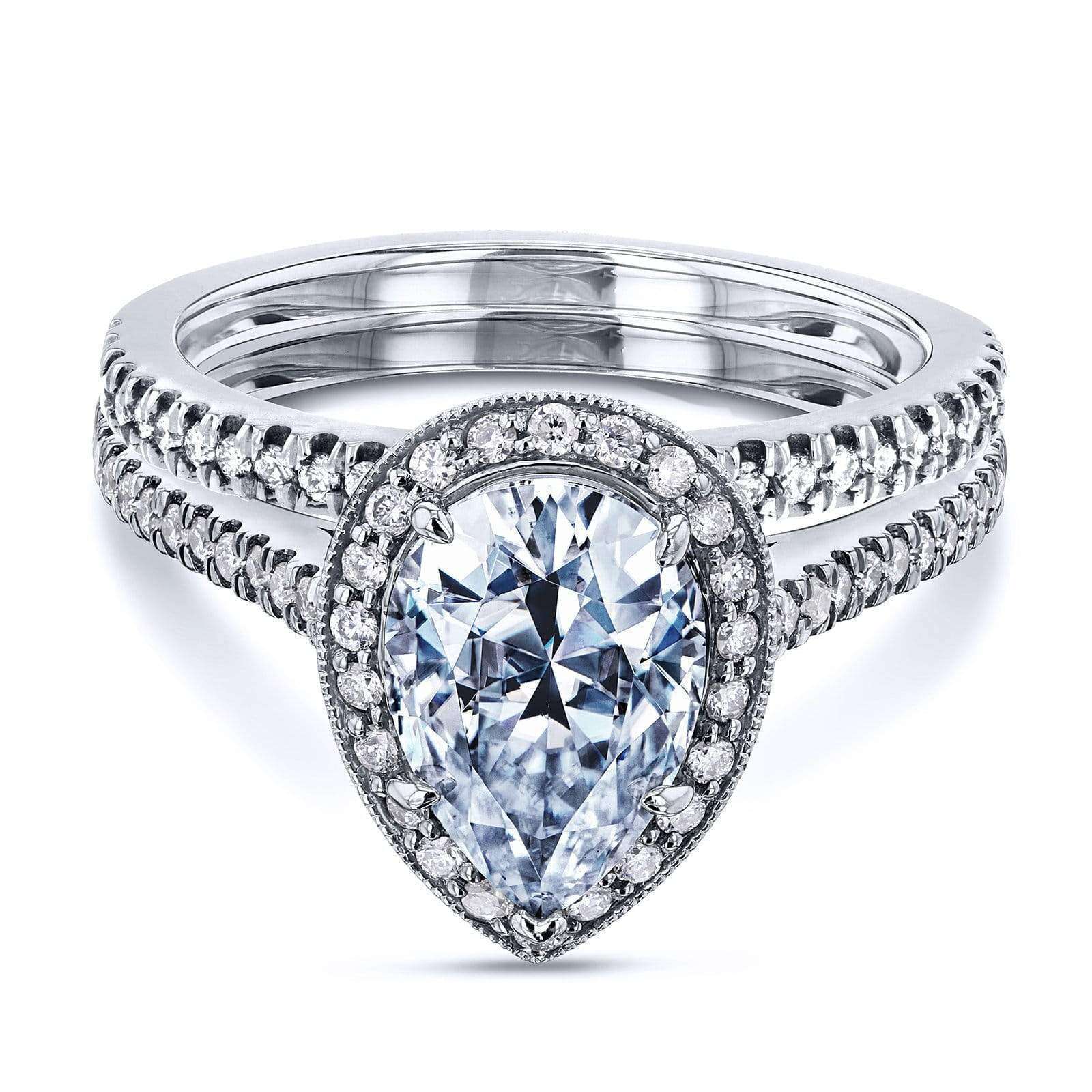 Kobelli Pear Shape Moissanite Halo Bridal Set (2 3/5 CTW) MZ62162PS-ED/4.5W