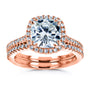 2.4 Carat Moissanite Cushion Capri Bridal Set