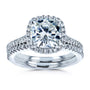 2.4 Carat Moissanite Cushion Capri Bridal Set