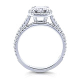 Kobelli Cushion Forever One (D-E-F) Moissanite and Diamond 1-1/2ct TGW Halo Bridal Set in 14k White Gold