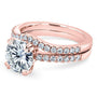 Kobelli Forever One Moissanite and Lab Grown Diamond Bridal Rings Set 2 1/3 CTW 14k Rose Gold (DEF/VS)