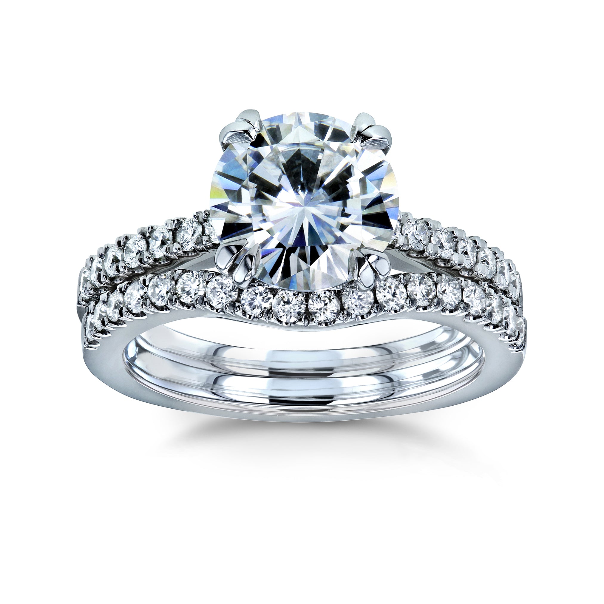 2.3 Carat Moissanite Tiffany Bridal Set (DEF/VS)