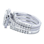 Kobelli Cushion Forever One Moissanite Halo Bridal Rings 4 CTW CTW Platinum (3 Piece Set)