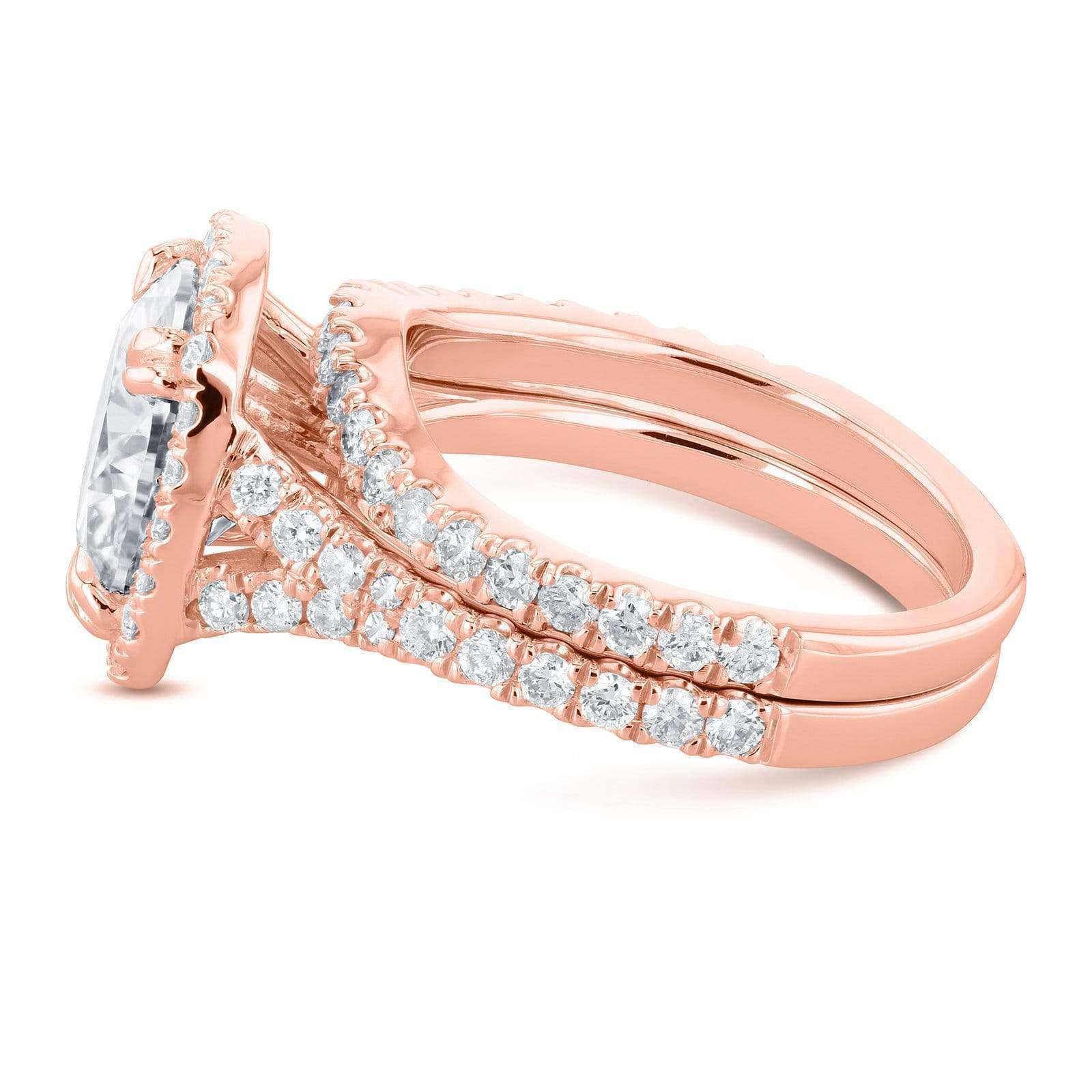 Kobelli 4 Carat Diamond & Moissanite Halo Ring