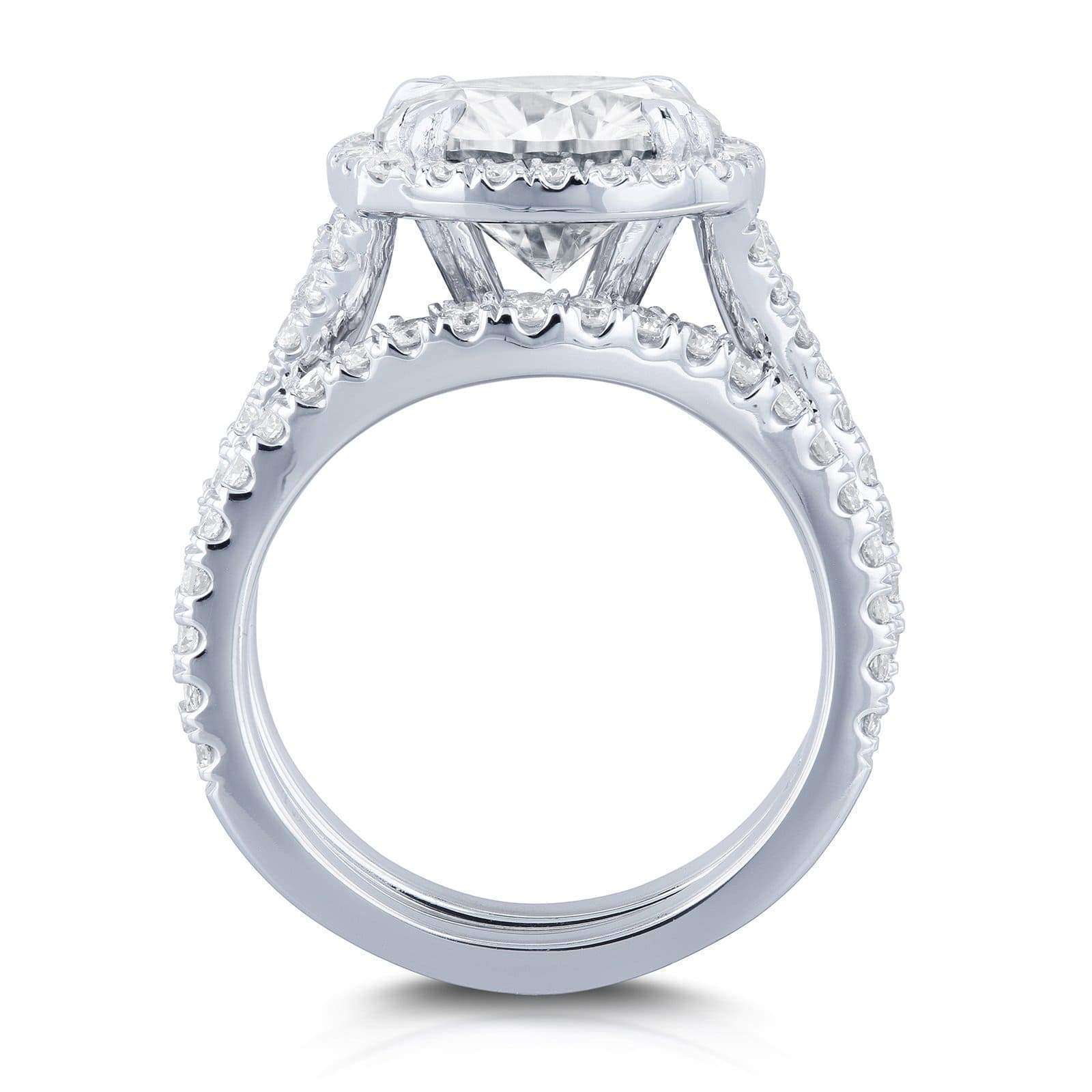 Kobelli 4 Carat Diamond & Moissanite Halo Ring