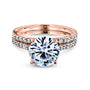 3.4 Carat Moissanite Rose Margaret Bridal Set (DEF/VS)
