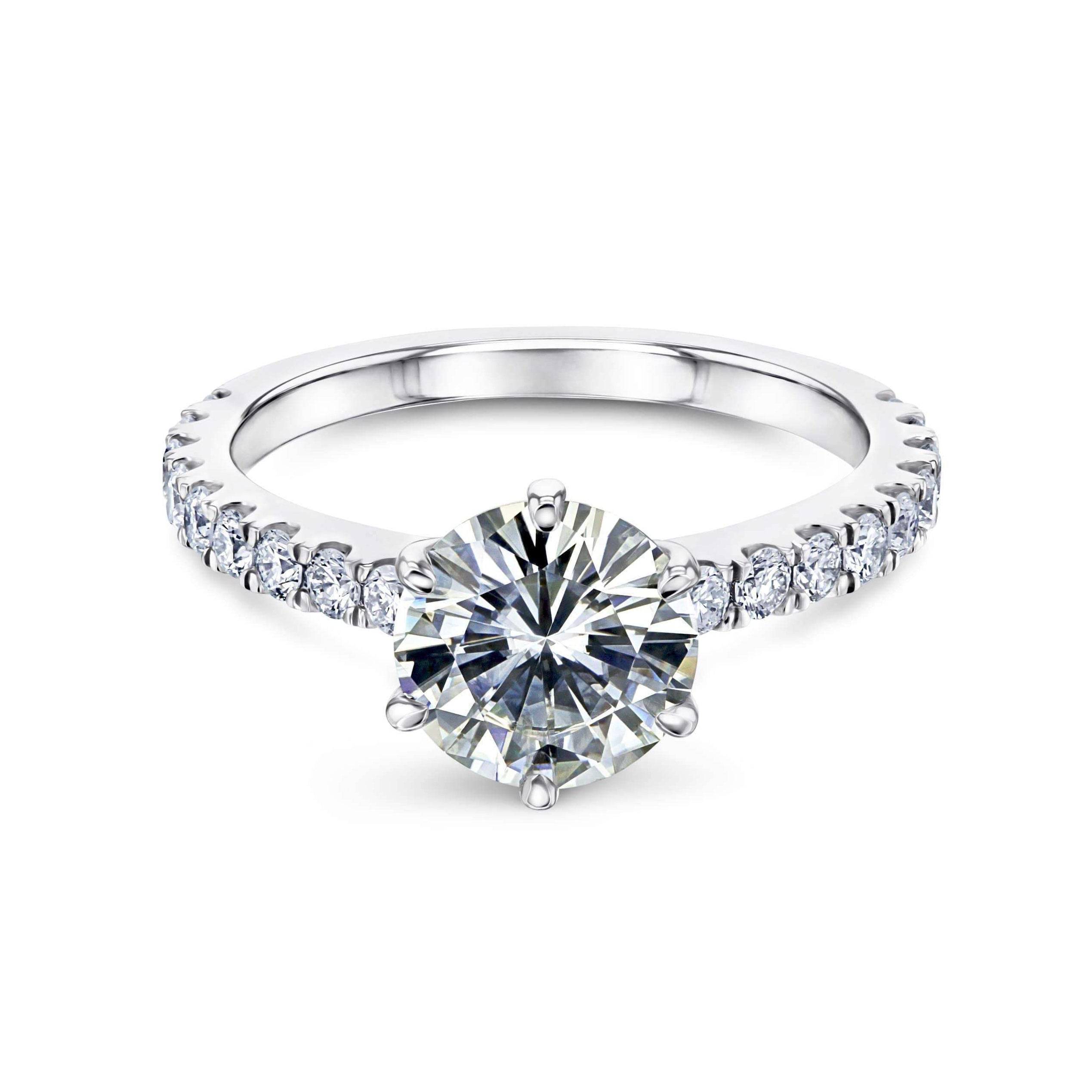 2.4 Carat Moissanite 6-Prong Tiffany Ring (DEF/VS)