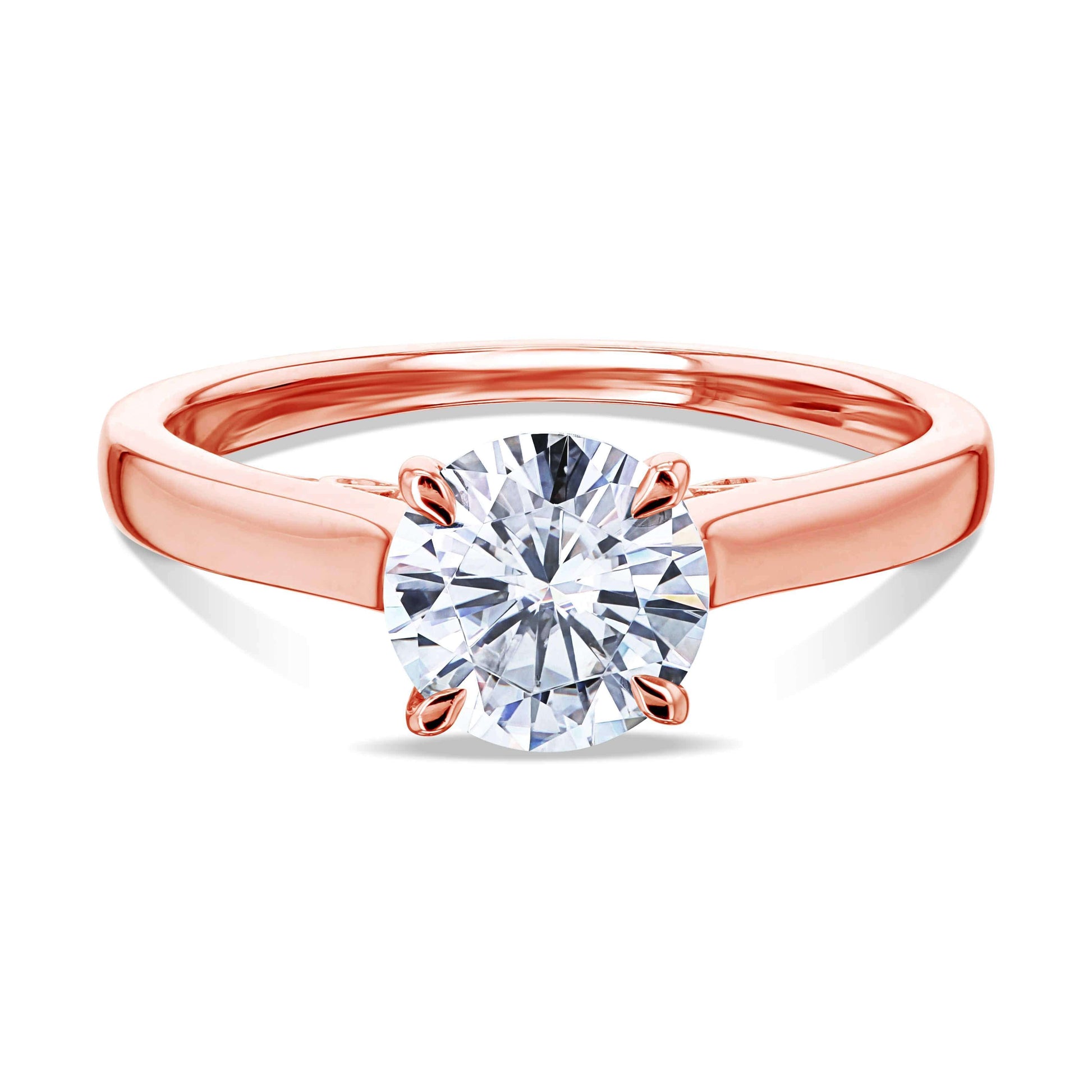 Kobelli 1ct Round Forever One Moissanite Volutes W-Head Ring