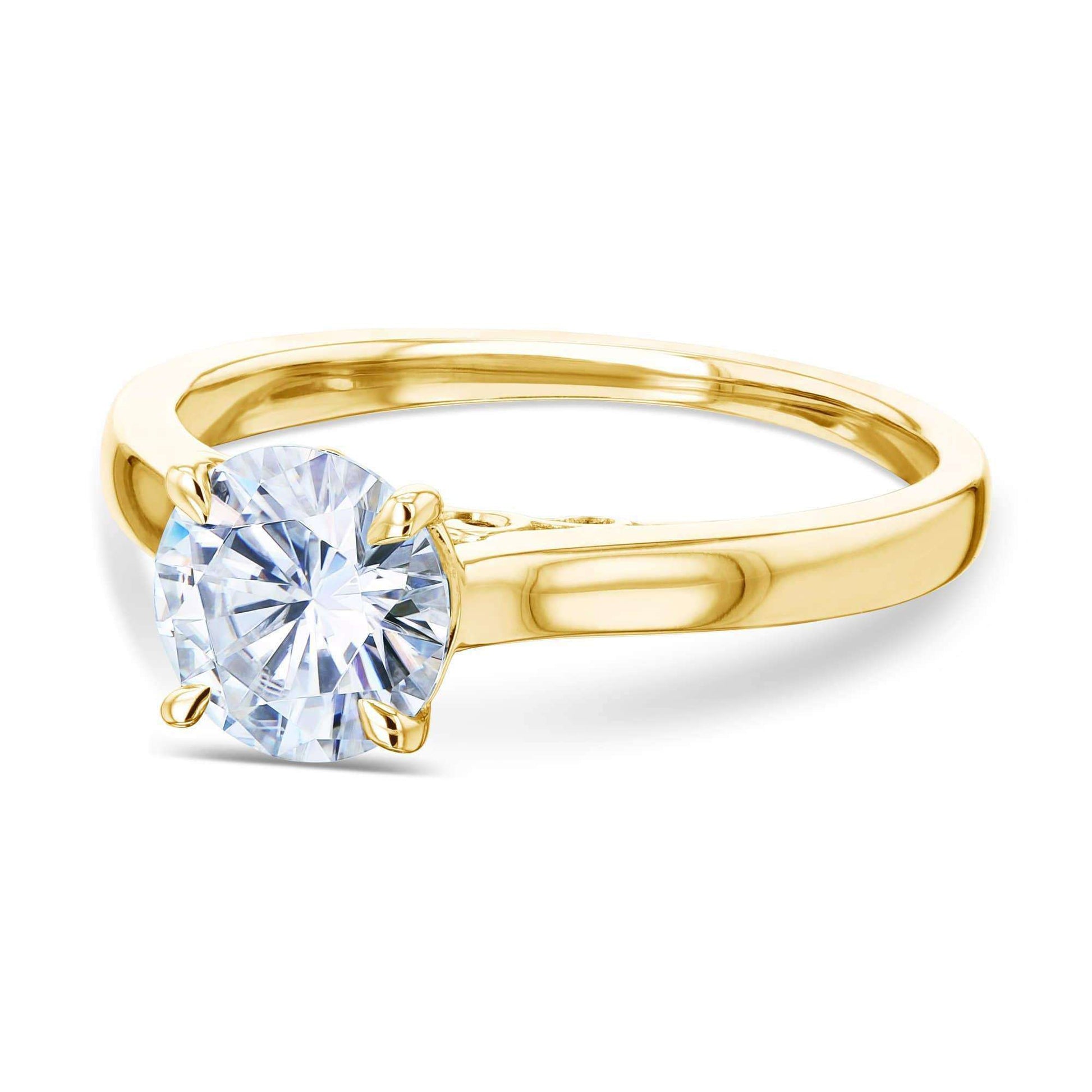 Kobelli 1ct Round Forever One Moissanite Volutes W-Head Ring MZFO62723R-1E/4Y