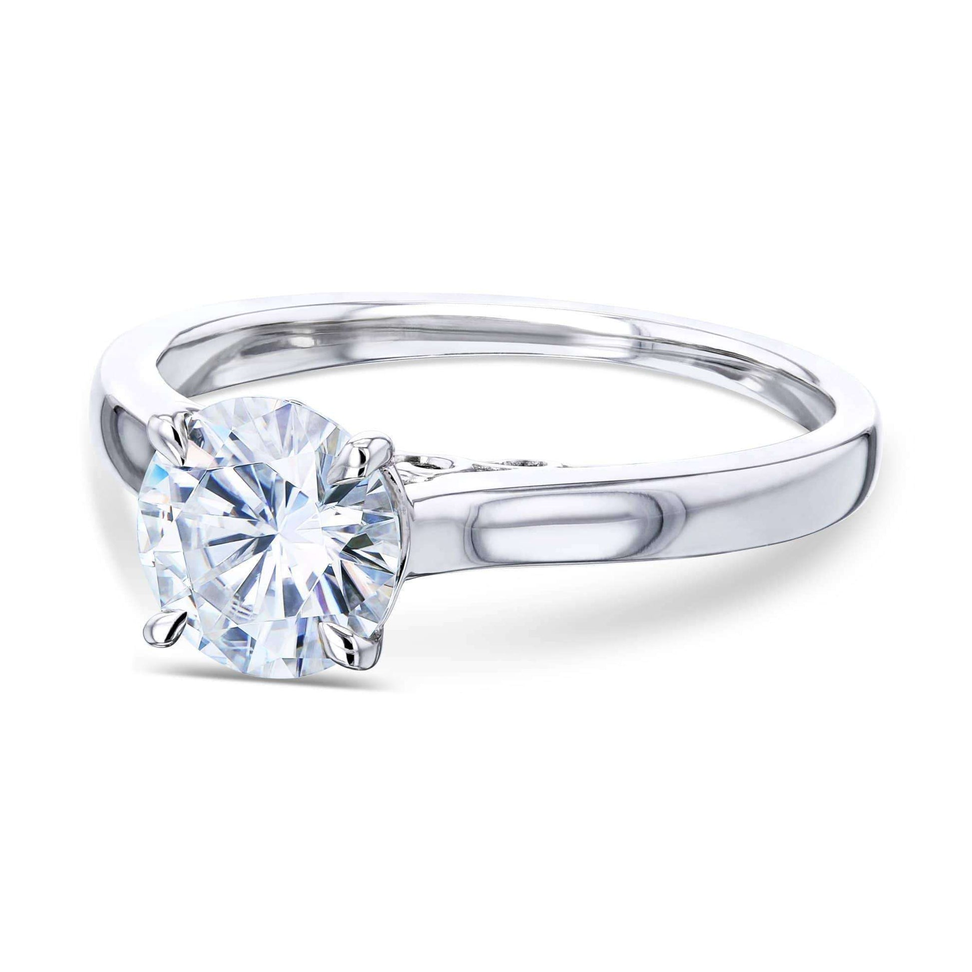 Kobelli 1ct Round Forever One Moissanite Volutes W-Head Ring MZFO62723R-1E/4W