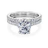 2.9 Carat Moissanite Oval Near Eternity Bristol Bridal Set