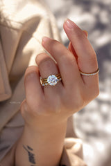 Rosemairie Bridal Set in Size 5.5 - Stacked with the Bubble Eternity Ring