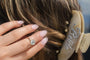 Kobelli Rosemarie Engagement Ring - top angle on live shot