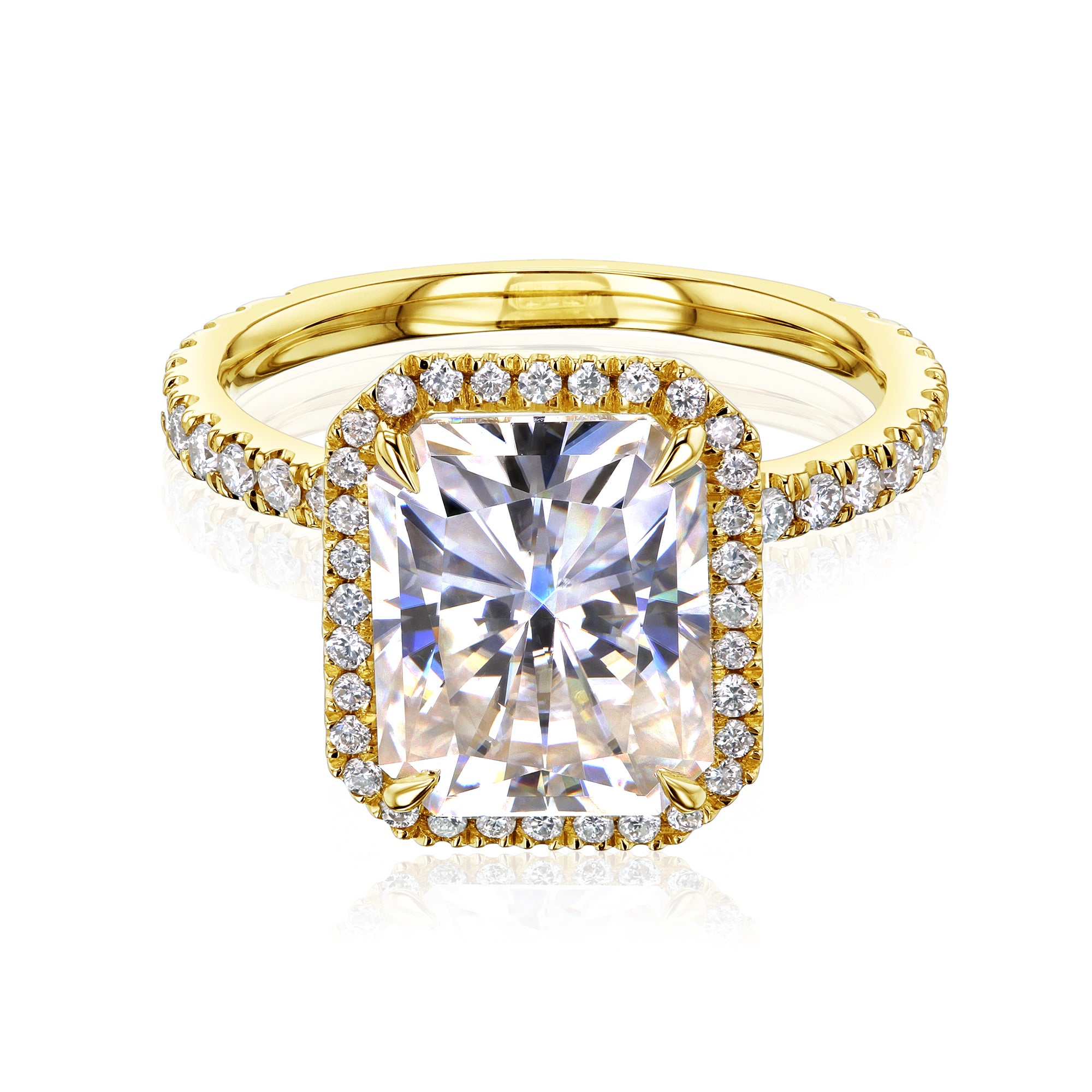 Kobelli Quattro Renee 10x8 Engagement Ring - Yellow Gold