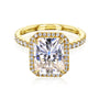 Kobelli Quattro Renee 10x8 Engagement Ring - Yellow Gold