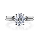 Kobelli Orah 9x7 Moissanite & Diamond Eco Wedding Rings Set