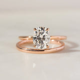 Kobelli Orah 9x7 Moissanite & Diamond Eco Wedding Rings Set