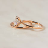 Kobelli Orah 9x7 Moissanite & Diamond Eco Wedding Rings Set