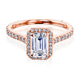 Kobelli Emerald Halo Engagement Ring 
