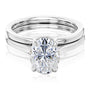 Kobelli London Collection Odell 2.1ct Oval Moissanite Cathedral Bridal Set