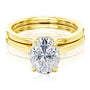 Kobelli London Collection Odell 2.1ct Oval Moissanite Cathedral Bridal Set
