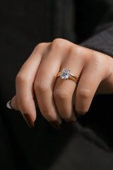 Kobelli London Collection Rae 2.7ct Radiant Moissanite Cathedral Bridal Set