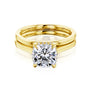 Kobelli London Collection Carrie 2ct Cushion Moissanite Cathedral Bridal Set