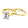 Kobelli London Collection Eden 2.45ct Emerald Moissanite Cathedral Bridal Set