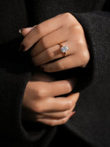 Kobelli London Collection Raisa 2.7ct Radiant Moissanite Cathedral Engagement Ring