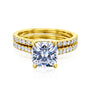 Kobelli London Collection Camilla 2ct Cushion Moissanite Cathedral Bridal Set