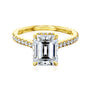 Kobelli London Collection Elaine 2.45ct Emerald Moissanite Cathedral Engagement Ring