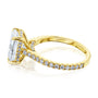 Kobelli London Collection Raine 2.7ct Hidden Halo Radiant Moissanite Cathedral Bridal Set with 14K Gold Band