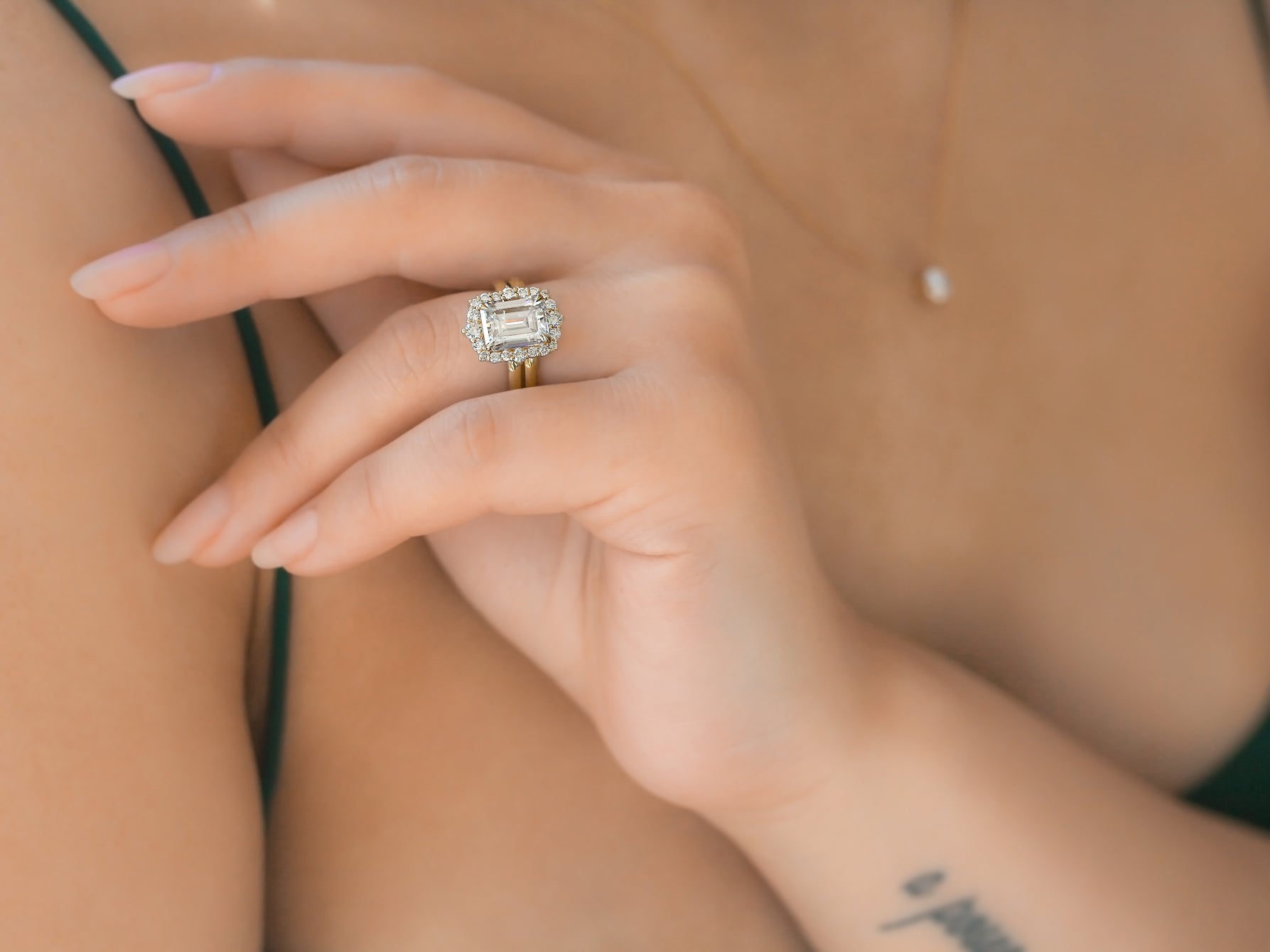 2.85 Carat Moissanite Elizabeth Bridal Set