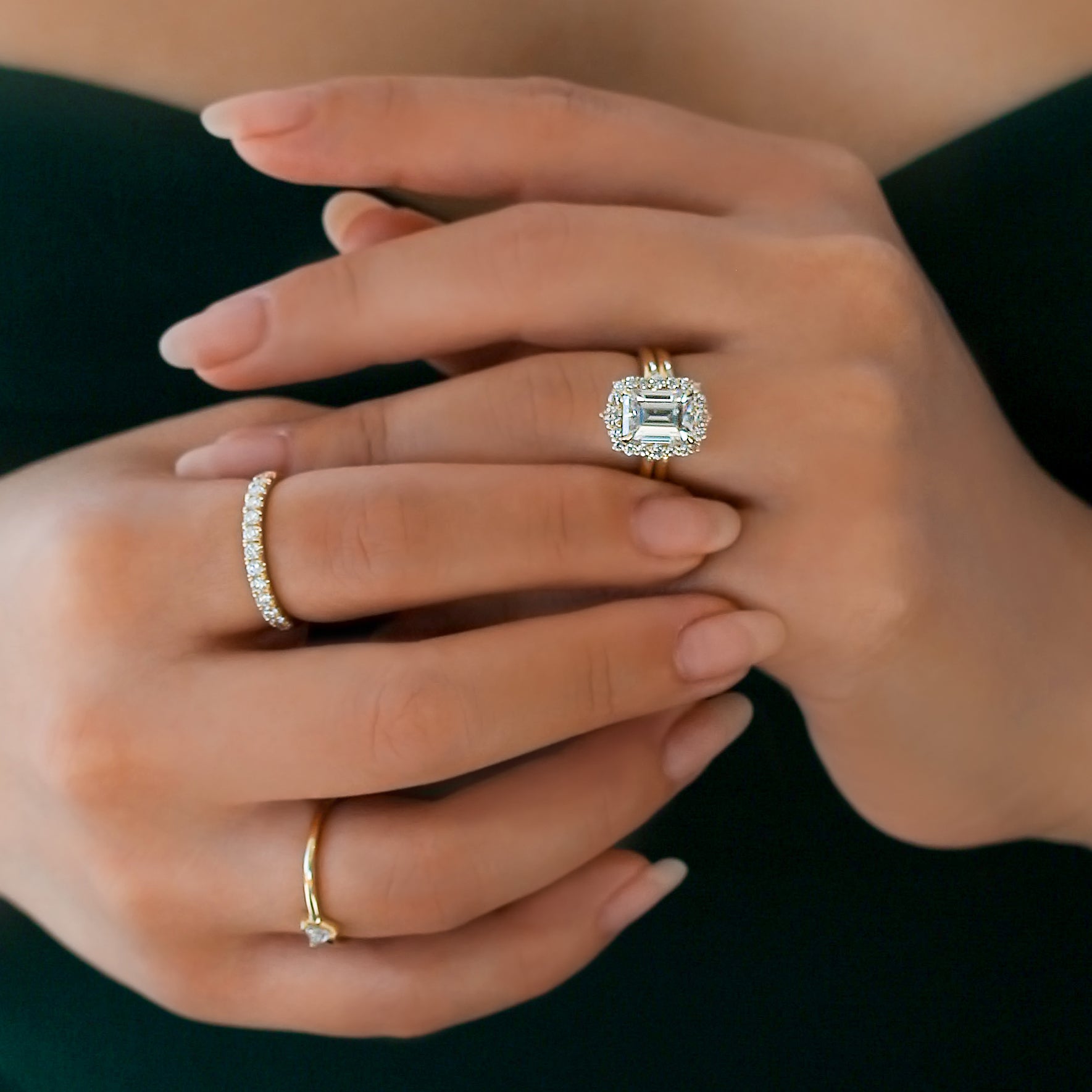 2.85 Carat Moissanite Elizabeth Bridal Set