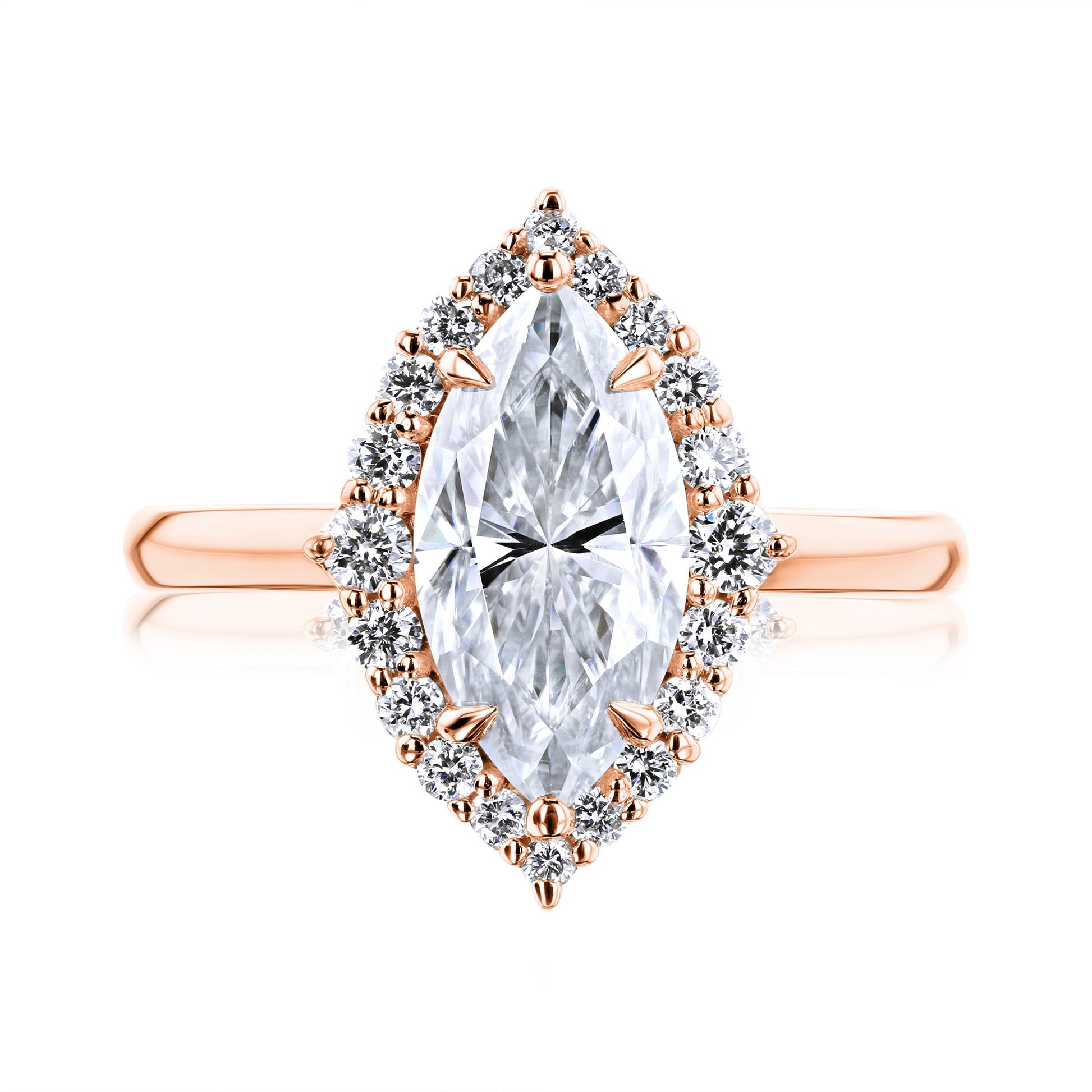 Kobelli Margaux Engagement Ring in Rose Gold