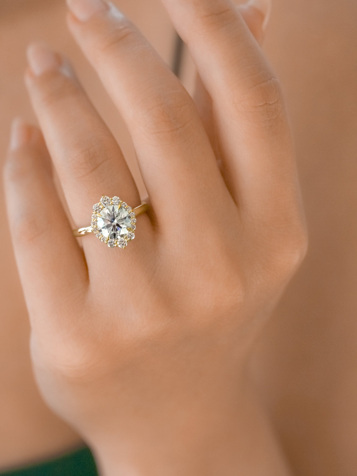 sample of ring on a hand