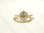 Kobelli Hexagon Halo 1.5ct Oval Moissanite and Diamond Rings