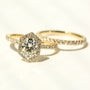 Kobelli Hexagon Halo 1.5ct Oval Moissanite and Diamond Rings
