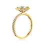 Kobelli Hexagon Halo 1.5ct Round Moissanite & 0.5ct Diamond Engagement Ring in 14k Gold - Saturday Collection