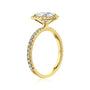 Kobelli Hexagon Halo 1.9ct Round Moissanite & 0.48ct Diamond Engagement Ring in 14k Gold - Saturday Collection
