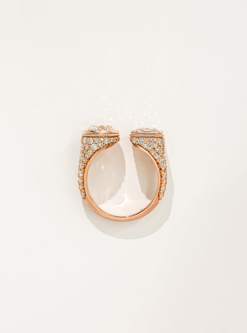 Kobelli Custom Tailored Toi et Moi Diamond Ring